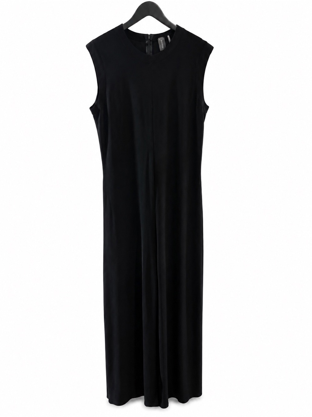 Norma Kamali Black Sleeveless Wide-Leg Jumpsuit Women’s L 40 NWT Stretch